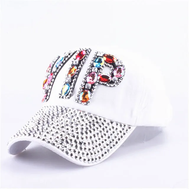 [YARBUU]CAP Wholesale 2017 Hat Rhinestone Print Denim hat Rivet Sun-Shading VIP Baseball Summer Women's Cap Jean Caps hip hop