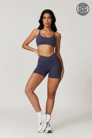 Zoe Sports Bra & Shorts Set - Navy